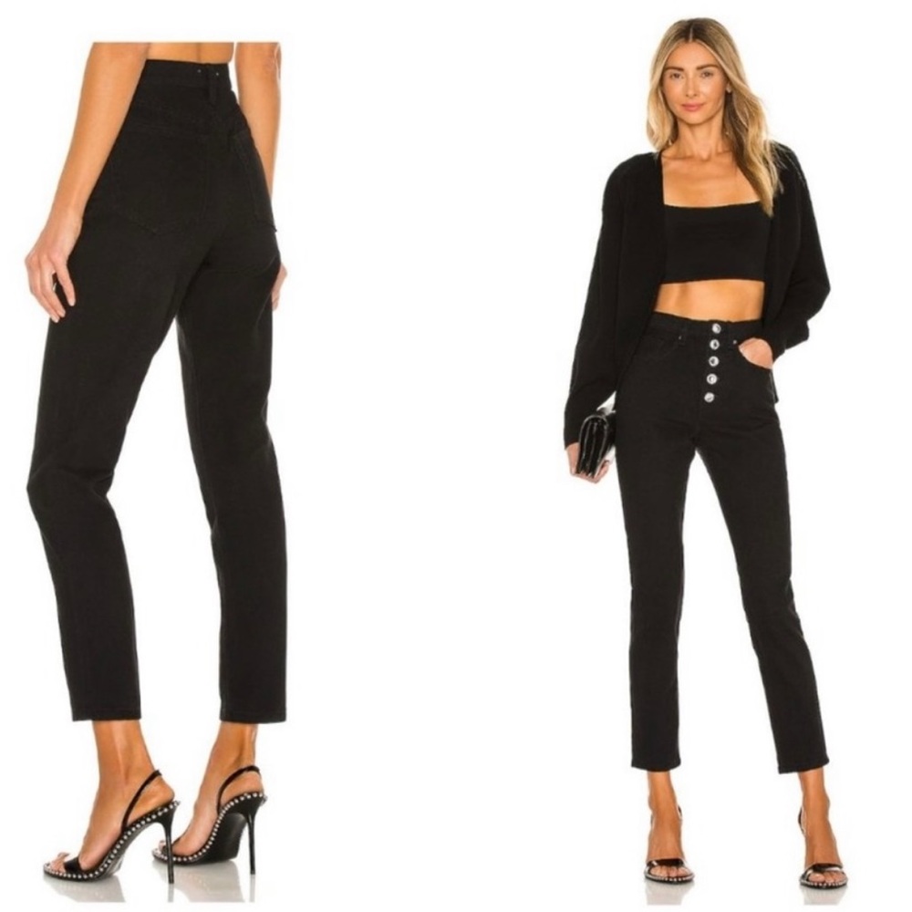 WeWoreWhat The Danielle Crystal Womens Button Fly Denim High-Waist Jeans 26